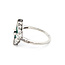 Ring Shield .60ctw Round Diamonds .40ctw Green Emerald 900pt 17mm Sz6.5 3.8g 126060001