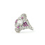 Ring Scalloped Cross Shield .82ctw Round Diamonds 1.05ctw Red Rubies 900pt 21mm Sz6 5.5g 126060007