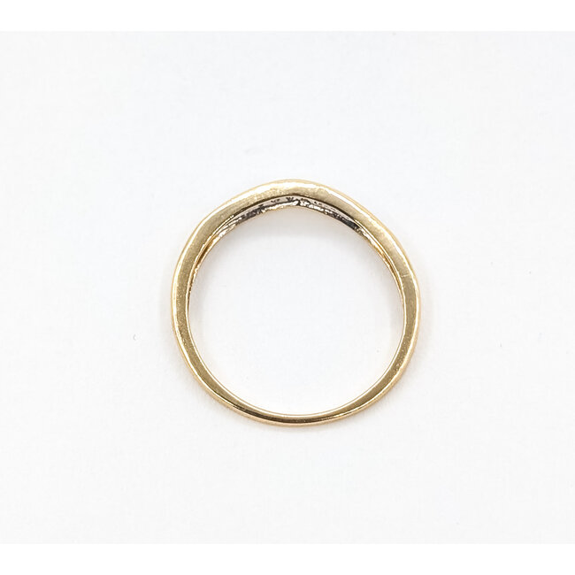 Ring Contour .12ctw Round Diamonds 14ky sz7.5 2.09g 124030454