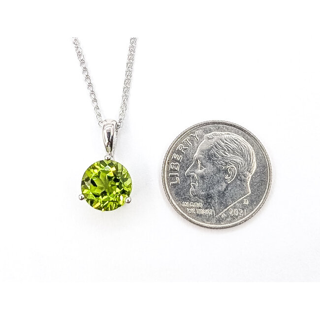 Pendant 2.5ct Peridot 14kw 8mm 125110122