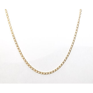 Necklace Double Curb Link 14ky 2.5mm 20" 4.57g 126052029