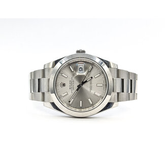 Watch Rolex Datejust Ostyer 126300 41mm Stainless Steel 7.75" Box & Card 126066001