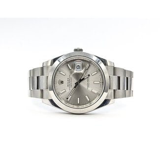 Watch Rolex Datejust Oyster 126300 41mm Stainless Steel 7.75" Box & Card 126066001