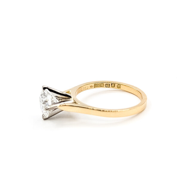 Ring Solitaire 1.58ct Round Lab Grown Diamond IGI: LG772685365 18ky 2mm Sz7 3.55g 126040131