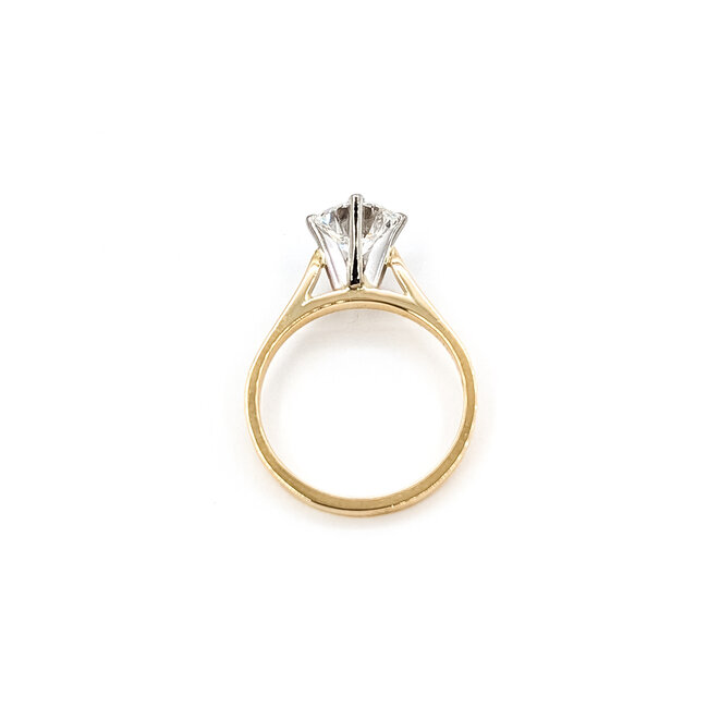 Ring Solitaire 1.58ct Round Lab Grown Diamond IGI: LG772685365 18ky 2mm Sz7 3.55g 126040131