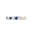 Ring 7-Stone Stackable .43ctw Round Diamonds .39ctw Blue Sapphire 900pt Sz7.5 4.4g 126060022