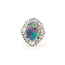Ring Ballerina 1.20ctw Round & Baguette Diamonds 3.59ct Australian Opal 900pt Sz6 11.3g 126060021