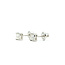 Earrings Stud Screwback .72ctw Princess Diamonds 14kw 5.5mm 2.27g 226060010