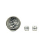 Earrings Stud Screwback .72ctw Princess Diamonds 14kw 5.5mm 2.27g 226060010