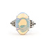 Ring .35ctw Round Diamonds 6.76ct Jelly Opal 18kw Sz6 8.1g 126060020