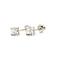 Earrings Stud Screwback .76ctw Princess Diamonds GIA: 13303391, 13191942 950pt 5.5mm 2.27g 226060009
