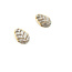 Earrings Tear Drop Milgrain 0.12ctw Round Diamonds 14ky .55x.45 2.59g 126060026