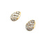 Earrings Tear Drop Milgrain 0.12ctw Round Diamonds 14ky .55x.45 2.59g 126060026