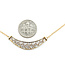 Necklace Bar Milgrain 0.12ctw Round Diamonds 14ky 1.5x.5" 17.5" 3.12g 126060025