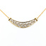 Necklace Bar Milgrain 0.12ctw Round Diamonds 14ky 1.5x.5" 17.5" 3.12g 126060025