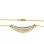 Necklace Bar Milgrain 0.12ctw Round Diamonds 14ky 1.5x.5" 17.5" 3.12g 126060025