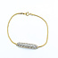 Bracelet Bar Milgrain 0.16ctw Round Diamonds 14ky 6.7mm 7.25" 4.41g 126060024