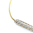 Bracelet Bar Milgrain 0.16ctw Round Diamonds 14ky 6.7mm 7.25" 4.41g 126060024