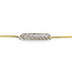 Bracelet Bar Milgrain 0.16ctw Round Diamonds 14ky 6.7mm 7.25" 4.41g 126060024