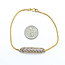 Bracelet Bar Milgrain 0.16ctw Round Diamonds 14ky 6.7mm 7.25" 4.41g 126060024