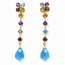 Earrings Dangle 2.5ctw Topaz, Garnet, Peridot, Citrine 10ky 1.5x.25" 3.05g 226050027