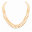 Necklace Triple Strand 6-6.5mm White Akoya Pearls 14ky 6.5mm 16" 65.5g 226050021