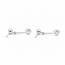 Earrings Dangle .08ctw Round Diamonds 14kw .75x.25" 1.66g 126050073