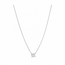 Necklace Solitaire W/Chain 0.75ct Cushion Lab Grown Diamond 14kw 16-17-18" 2.07g 126040075