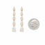 Earrings Graduated Dangle 4.50ctw Pear Lab Grown Diamonds 14ky 1.5x.25" 3.95g 126040051