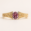 Ring Scroll Design Band .83ct Alexandrite GIA: 1236197396 14ky sz8.25 124010157