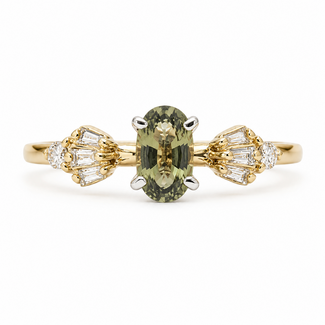 Ring .30ctw Round & Baguette Diamonds .66ct Alexandrite GIA: 6237584985 14ky sz7 2.54g 124030155