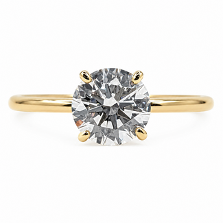 Ring Solitaire 1.10ct Round Lab Grown Diamond IGI Report: LG722532023 14ky 1.6mm Sz5.5 1.88g 126030010