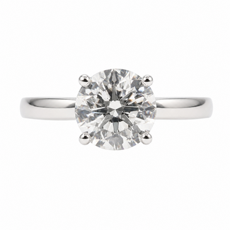 Ring Engagement 1.79ct Round Lab Grown Diamond IGI: 766629672 7.3mm 950pt Sz6 4.62g 123060157