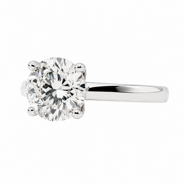 Ring Engagement 1.79ct Round Lab Grown Diamond IGI: 766629672 7.3mm 950pt Sz6 4.62g 123060157