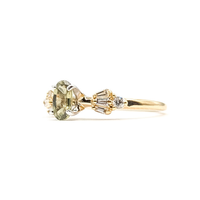 Ring .30ctw Round & Baguette Diamonds .66ct Alexandrite GIA: 6237584985 14ky sz7 2.54g 124030155