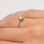 Ring Pave 1.2ct Round Lab Grown Diamond IGI Report: 773620490 VS1 D 1ctw Near Colorless Diamonds 18ky Sz6 3.2g 125120062