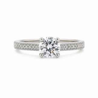 Ring 0.96ct RB Lab Grown Diamond IGI: 677551700 1ctw Lab Grown Diamonds 18kw 2.5mm Sz7 3.58g 125090104