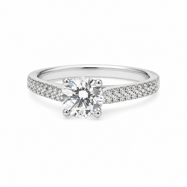 Ring 0.96ct RB Lab Grown Diamond IGI: 677551700 1ctw Lab Grown Diamonds 18kw 2.5mm Sz7 3.58g 125090104