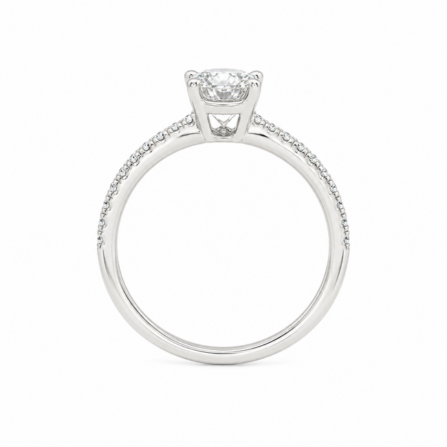 Ring 0.96ct RB Lab Grown Diamond IGI: 677551700 1ctw Lab Grown Diamonds 18kw 2.5mm Sz7 3.58g 125090104