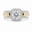 Ring Engagement Square Halo 1.09ct Round Lab Grown Diamond IGI Report: 715503689 VVS2 E 1ctw Diamonds 14ktt 5.3mm Sz6.5 8.6g 126038044