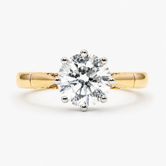 Ring Engagement Solitaire 1.52ct Round Lab Grown Diamond IGI Report: LG770635653 E VVS2 18ky 2.75mm Sz6.5 3.7g 126038002