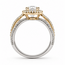 Ring Double Halo Split Shank 1.1ct Round Lab Grown Diamond IGI Report: 708581835 VVS2 D 1ctw Near Colorless Diamonds 14ktt 10mm Sz7 4.9g 125120025