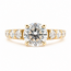 Ring Engagement Graduated 2.03ct Round Lab Grown Diamond IGI Report: 768605715 VS2 F 1.5ctw Diamonds 14ky 3.5mm Sz6 4.26g 126038006
