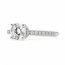 Ring Engagement Cathedral 1.1ct Round Lab Grown Diamond IGI Report: 718507344 VVS2 D .33ctw Diamonds 14kw 2mm Sz6.25 1.81g 125100047