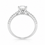 Ring Engagement Cathedral 1.1ct Round Lab Grown Diamond IGI Report: 718507344 VVS2 D .33ctw Diamonds 14kw 2mm Sz6.25 1.81g 125100047
