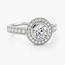 Ring Halo Milgrain 1ct Round Lab Grown Diamond IGI Report: 768604714 VVS2 F 0.75ctw Near Colorless Diamonds 18kw Sz6.5 5.2g 125120048