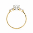 Ring  1.08ct Round Lab Grown Diamond IGI Report: 756535161 VVS2 E .08ctw Baguette Diamonds 14ky Sz7 123120104