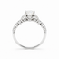 Ring Graduated 1.01ct Oval Lab Grown Diamond IGI Report: 756503774 VVS2 E .90ctw Round Diamonds 14kw 2mm Sz7 2.1g 125060061