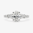 Ring Graduated 1.01ct Oval Lab Grown Diamond IGI Report: 756503774 VVS2 E .90ctw Round Diamonds 14kw 2mm Sz7 2.1g 125060061
