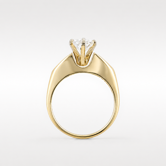 Ring 1.53ct Marquise Lab Grown Diamond IGI: LG671435406 VVS2 E .50ctw Baguette Diamonds 14ky sz5.5 9mm 6.82g 124060202